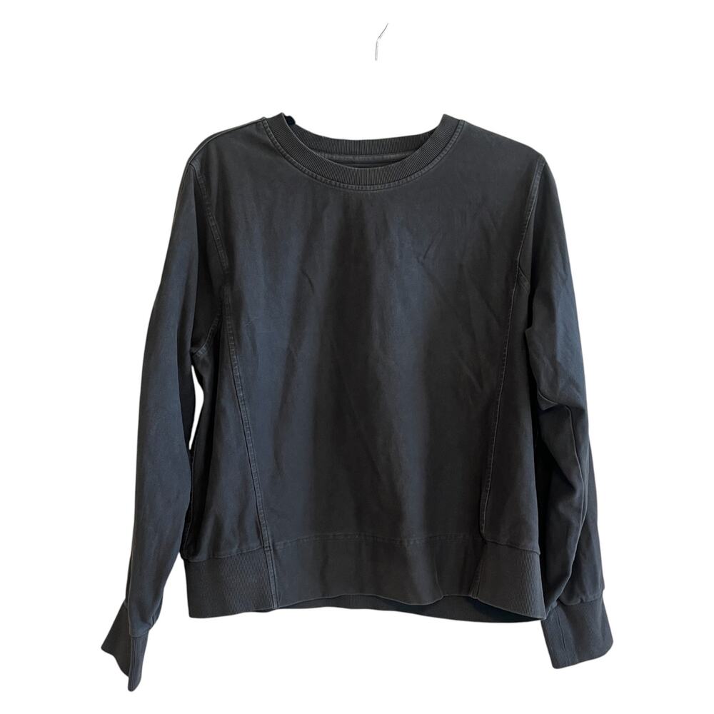 Athleta Farallon Garment Dye Sweatshirt Black Size Large - Picture 2 of 10